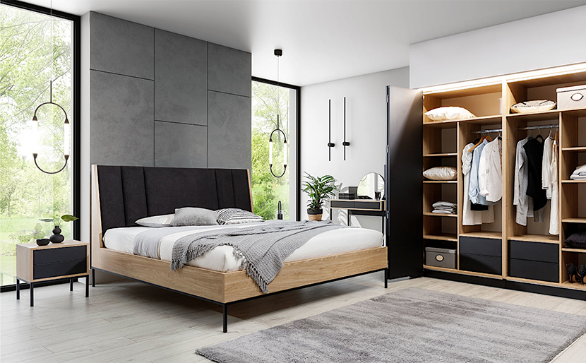 Stolik nocny BLACK LOFT NEW ELEGANCE